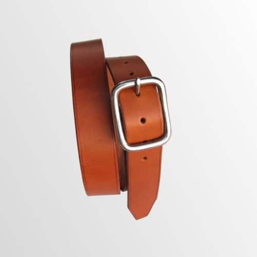 ceinture en cuir avec boucle inox