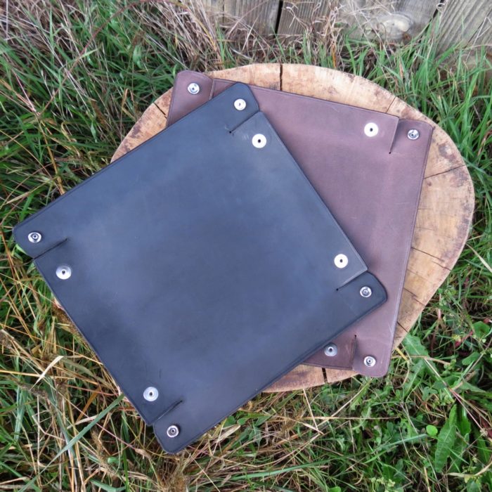 piste de dés pliable en cuir made in france